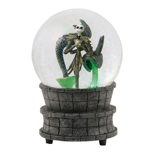 Department 56 Disney Classic Brands Nightmare Before Christmas Jack in The Fountain Globe Waterball, 6.25-inch multicolor snowglobe with Jack Skellington figure and fountain scene.