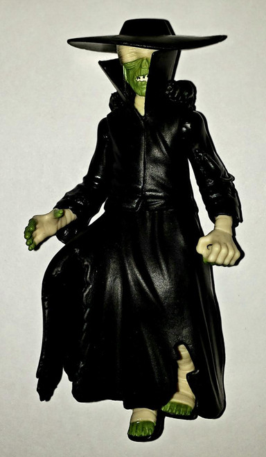 Playmates Teenage Mutant Ninja Turtles - 2013 Rat King (Loose) Action Figure Toy, detailed figure with green face, wearing a black coat, wide-brimmed hat, and revealing green feet.