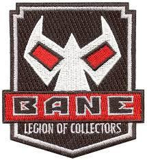 Funko DC Comics Legion of Collectors The Bane Patch, a detailed embroidered patch featuring the Bane character's iconic mask and logo from the Legion of Collectors series.