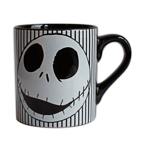 Silver Buffalo NB0232 Disney Nightmare Before Christmas Skull Stripes Ceramic Mug, 14-Ounces