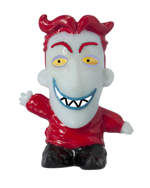 Disney's Nightmare Before Christmas Lock figural eraser that is 1.25 inches tall. Lock is wearing his red outfit and his mask.