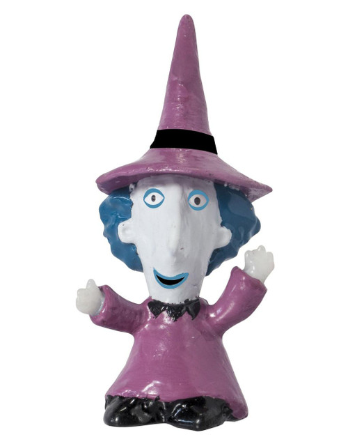 Nightmare Before Christmas - Shock Figural Eraser, whimsical character eraser designed as a cartoonish witch with blue hair, a pink dress, black shoes, and a tall purple hat, perfect for Halloween and collectible stationery.