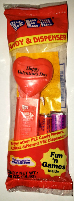 Red/Orange Heart "Happy Valentine's Day" Pez Dispenser