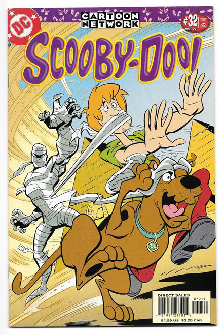 Scooby-Doo! #32 Comic Book, featuring Scooby-Doo, Shaggy, and a mummy on the cover in a cartoon style.