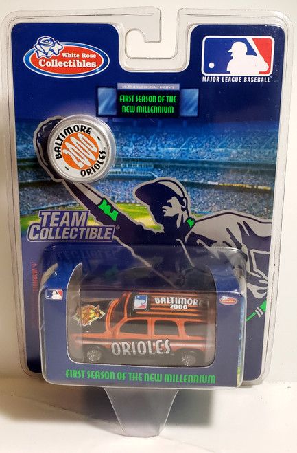 2000 Baltimore Orioles GMC Yukon With Coin Metal Die-cast Collectible scale 1:64