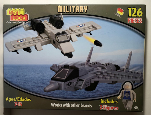 Best Lock Military Brick Block Set of 2 Jets