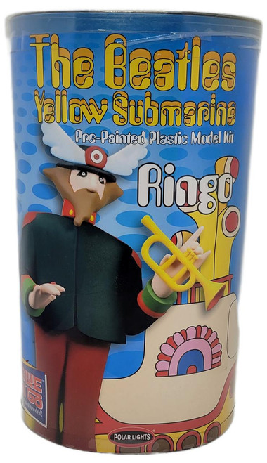 Polar Lights Round 2 The Beatles Yellow Submarine Ringo Starr Model Kit, pre-painted plastic model kit featuring Ringo Starr as a character from The Beatles' Yellow Submarine animated film.