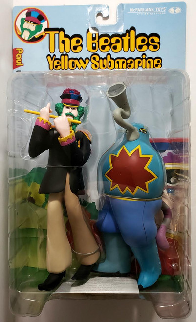McFarlane Toys The Beatles Yellow Submarine: Paul with Sucking Monster Series 2 Figure, collectible toy set in packaging.