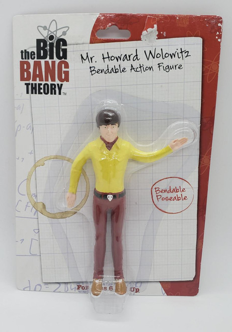 Warner Bros. The Big Bang Theory Mr. Howard Wolowitz Bendable Action Figure, poseable and bendable action figure of Howard Wolowitz from The Big Bang Theory with detailed clothing and features.
