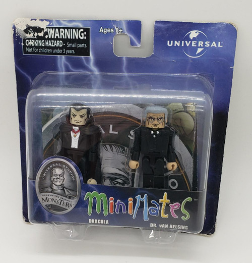 Universal Monsters Minimates Wave 2 Action Figures - Dracula and Van Helsing, collectible block figures miniatures in packaging