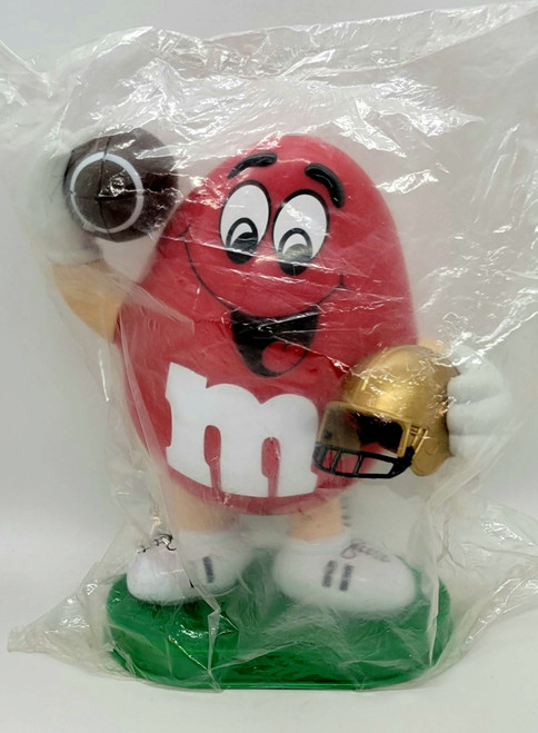 M&M's Dispenser - Red M&M Football Player With Gold Helmet