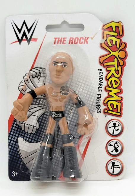 WWE Flextreme The Rock Bendy Figure (Damaged Card)