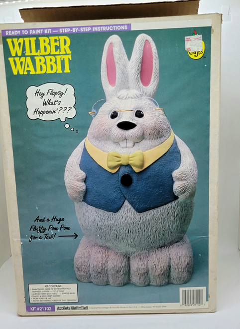 Vintage Wee Crafts Wilber Wabbit Ready To Paint Kit #21102