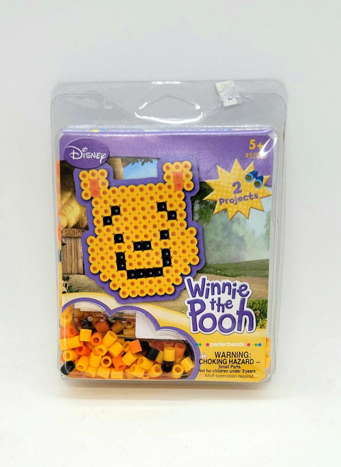 Perler Beads Disney Winnie The Pooh Perler Beads Kit, toy crafting set with beads and templates for creating Winnie The Pooh character designs.