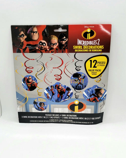 Disney/Pixar Incredibles 2 Swirl Decorations Value Pack 