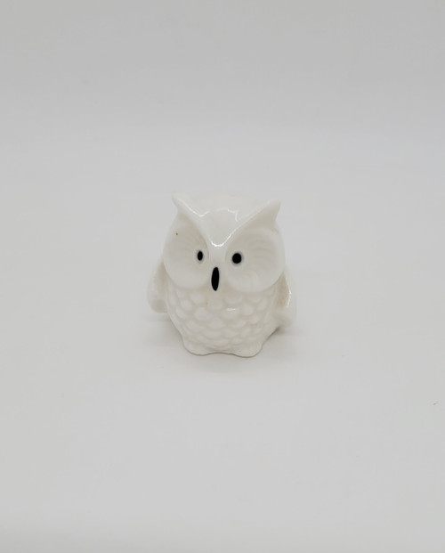 Vintage Bone China White Owl Figurine
