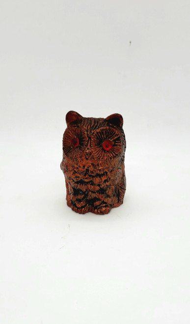 Vintage Plastic Owl Figurine Made in Hong Kong