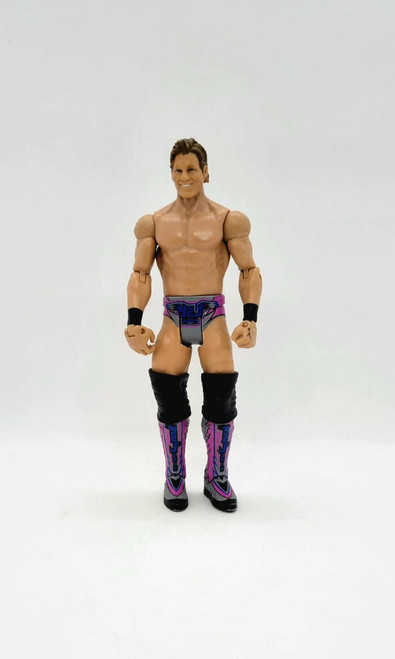WWE 2012 Chris Jericho Action Figure (Loose), loose action figure of WWE wrestler Chris Jericho with detailed facial features, muscular torso, purple and black wrestling attire, and matching boots.