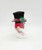 M&M's Minis Candy Dispenser - Christmas Top Hat, festive red character with a black top hat, striped legs, and holding a candy cane.