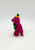 Barney & Friends PVC Cheerleader Barney Toy Figure, colorful pink dinosaur toy with cheerleader attire and a pom-pom hat.