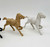 Unknown Vintage Plastic Toy Horses, collectible vintage plastic toy horses in beige and white colors with detailed saddles and bridles.