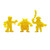 Super7 Keshi 2020 The Worst Pack A - Red Tiger, Captain Deadstar, Frankenghost, yellow collectible toys, horror-themed vinyl figures.