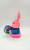BOTOY Plastic Battery Operated Bunny Drumming, pink bunny toy with blue outfit playing a small drum