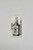Jim Beam 8th Annual Convention Plastic Luggage Tag, white rectangular luggage tag with black illustration of a Jim Beam bourbon bottle and event information.