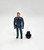 Kenner M.A.S.K. 1985 Switchblade Series 1 Vehicle Miles Mayhem Figure, action figure of a military officer with a dog mask accessory, standing against a plain white background.