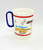 Disney Walt Disney's 1988 Magic Kingdom On Ice Diamond Jubilee Plastic Mug, vintage souvenir ceramic mug with colorful design and blue handle.