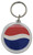 Pepsi Wave Keychain, vintage collectible 2-inch Pepsi merchandise with red, white, and blue wave design, perfect gift for soft drink lovers.
