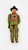 G.I. Joe 1983 Dragonfly Helicopter Pilot Wild Bill action figure, back view showing detailed military uniform, hat, and accessories.