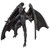 Safari Ltd Mythical Realms Mothman, a detailed black figurine of a mythical creature with wings, red eyes, and a feline-like face.
