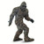 Safari Ltd Mythical Realms Bigfoot, detailed collectible figurine of a hairy, ape-like creature with dark brown and black textured fur, standing in a natural pose against a white background.