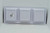 Coca-Cola Melamine 3-Section Tray, white plastic tray with three compartments for serving or organizing.