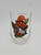 Sears Roebuck 1970’s Sears Roebuck Merry Mushroom 3.5-inch glass, a clear glass with colorful mushroom illustrations and green leaves, vintage collectible.