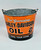 Harley-Davidson Oil Metal Bucket, vintage-style orange metal bucket with Harley-Davidson branding and slogan 'Cool Your Pipes'.