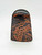 Unknown Mayan/Aztec Polished 3-inch Bust Statue, a carved stone with a black and brown marbled pattern.