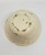 A.B.C. Display Co. Inc. Toilet Cigarette Dispenser And Ashtray, beige-colored, round metal ashtray with chipped paint and worn finish.