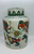 Unknown Chinese Japanese Foo Dog Dragon Large 12" Ceramic Canister With Lid, decorative ceramic container featuring colorful traditional Chinese motifs of dragons and foo dogs.