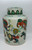 Large 12" tall ceramic Chinese/Japanese Foo Dog Dragons covered canister with lid. 