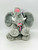Gibson Greetings 1996 Patriotic Elephant Stuffed Animal, soft gray plush toy with pink, white, and blue accents, featuring a pink nose, white tusks, and patriotic ribbon, perfect for collectors and children.
