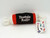 Goffa International Tootsie Roll Bean Bag Advertising Toy, a plush bean bag designed to resemble a Tootsie Roll candy with black, red, and white colors and branded with the Tootsie Roll logo.