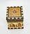 Unknown Alhambra Fountain and Palace Jewelry Box, intricate inlay wood design with geometric patterns and a miniature fountain feature, compact and decorative display piece.