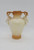 Unbranded Hand Painted Floral Double Handle Ceramic Vase Made in Czechoslovakia, decorative pottery with floral design and double handles.