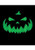 Black vinyl crossbody bag of a Jack-o-lantern shaped bag that features large teeth and evil eyes. Glow in the dark view