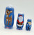 Rudolph the Red-Nosed Reindeer wood nesting doll set celebrating the 50th anniversary of the movie.  The set includes Rudolph, Santa & Hermey the elf. Front view