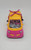 Polly Pocket 2004 Car Hel-Car-Pter-Helicopter Playset, colorful toy car with pink and yellow design featuring a helicopter rotor on top and detailed interior