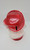Silvestri Vintage 1960 Silvestri Bros Chalkware Santa Claus Bust Still Bank, close-up of the back showing the coin slot and hollow interior