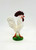 Knickerbocker Vintage Knickerbocker Hard Plastic Rooster, classic white rooster figurine with red comb, orange beak, and green base.